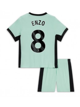 Billige Chelsea Enzo Fernandez #8 Tredjedraktsett Barn 2023-24 Kortermet (+ Korte bukser)